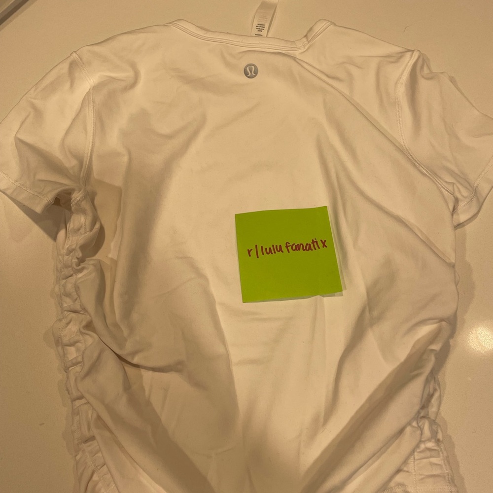 Lululemon All it takes short sleeve nulu (2) in white NWOT